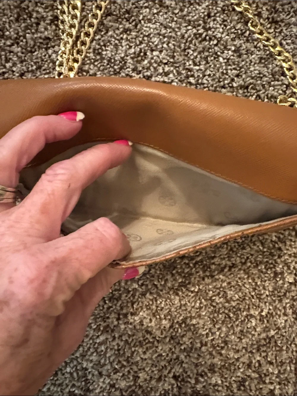 Tory Burch structured tan